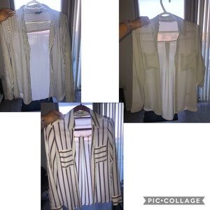 3 Small Express Portofino Striped Blouses